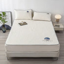 Gray quilted latex bed mat set with cloud embroidery bedroom matress pad