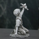 Gray resin super nurse angel boy statue living room decor