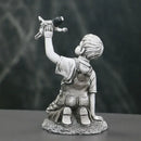 Gray resin super nurse angel boy statue living room decor