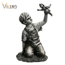Gray resin super nurse angel boy statue living room decor
