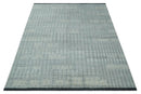 Gray, Silver and Ivory Traditional Hand Knotted 8x10 Wool Area Rug