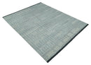 Gray, Silver and Ivory Traditional Hand Knotted 8x10 Wool Area Rug