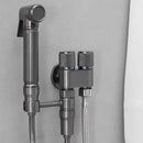 Gray stainless steel bidet faucet set bathroom high pressure spray gun