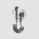 Gray stainless steel bidet faucet set bathroom high pressure spray gun