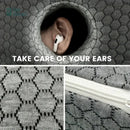 Gray textured comfort ear guard pillow bedroom cnh relief hole