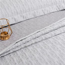 Gray textured egyptian cotton quilt set bedroom reversible bedspread