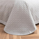 Gray textured egyptian cotton quilt set bedroom reversible bedspread