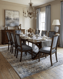 Gray Transitional Design Hand Knotted Wool and Bamboo Silk 9x12 Area Rug