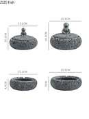 DecorBites™ Cement Astronaut Ashtray with Lid - High Temperature Resistant Cigar Ashtray