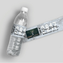 Gray Watercolor Graduation Water Bottle Labels