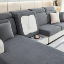 Gray & white jacquard velvet sofa cover living room stretch slipcover