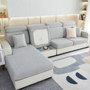 Gray & white jacquard velvet sofa cover living room stretch slipcover