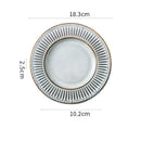 Gray & white striped ceramic wedding tableware set – dining room
