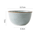 Gray & white striped ceramic wedding tableware set – dining room