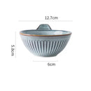 Gray & white striped ceramic wedding tableware set – dining room