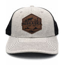 Unisex Nebraska Leather Patch Trucker Hat | Double Play Apparel & Engraving LLC