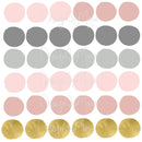 Rainbow of Watercolor Polka Dots - Fabric Nursery Wall Art Decals