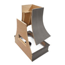 Stained Gray Range Hood With Curved Front, Brass Strapping and Buttons - 30", 36", 42", 48", 54" and 60" Widths Available