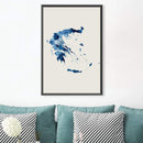 Greece Watercolor Canvas