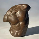 Greek bronze nude human figure bust sculpture living room decor