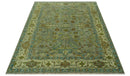 Green 8x10 Hand Knotted Antique Design Traditional Oriental Oushak wool area rug