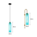 Green amber and green glass nordic pendant light for living room