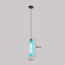 Green amber and green glass nordic pendant light for living room