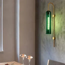 Green amber and green glass nordic pendant light for living room