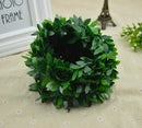 Green and autumn leaf vine wreath garland living room decor