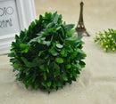 Green and autumn leaf vine wreath garland living room decor