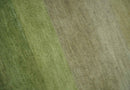 Green and Brown Shades Modern Stripes Design 6x8 Hand loom Wool area Rug