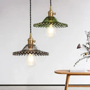 DecorBites™ Copper Base Glass Pendant Light with Switch, Braided Wire - Nordic Style for Home & Restaurant Décor