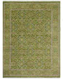 Green and Purple Traditional Design Custom Made wool area rug