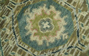 Green and Teal Traditional Hand Knotted 8x10 wool area rug