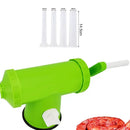 Green and white 2lbs plastic sausage maker with funnel tubes kitchen tool