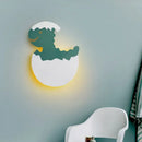 Green and white dino egg led wall lamp bedroom night light