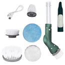 Green and white electric spin cleaner – kitchen floor scrub brush