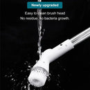 Green and white electric spin cleaner – kitchen floor scrub brush