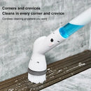 Green and white electric spin cleaner – kitchen floor scrub brush