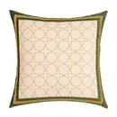 Green and white geometric tufted embroidery cushion cover living room