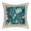 Green and white geometric tufted embroidery cushion cover living room