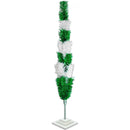 Green & White Layered Tinsel Christmas Tree