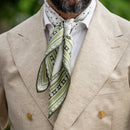 Verona - Silk Neckerchief - White & Sage
