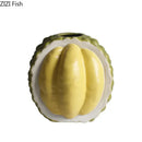 Green and yellow durian ceramic vase set for living room decor
