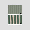 Dolce Stripe Wallpaper, green and beige