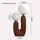 Green ceramic double frosted glass table lamp for bedroom