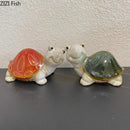 Green ceramic turtle statue desk decoration bedroom trinket dish