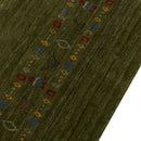 Green Contemporary Design Hand Loomed Wool Area Rug