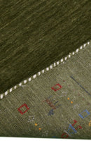 Green Contemporary Design Hand Loomed Wool Area Rug