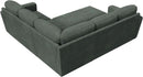 Green Corduroy Sectional Sleeper Sofa With Storage